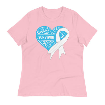 Survivor Blue Lung Cancer -- Womens Relaxed T Shirt