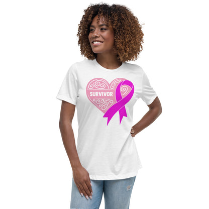 Survivor Soft Pink Breast Cancer -- Womens Relaxed T Shirt