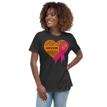 Survivor Orange Breast Cancer -- Womens Relaxed T Shirt