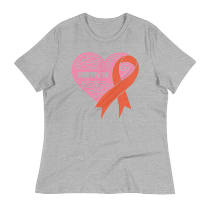 Survivor Pink Kidney Cancer -- Womens Relaxed T Shirt