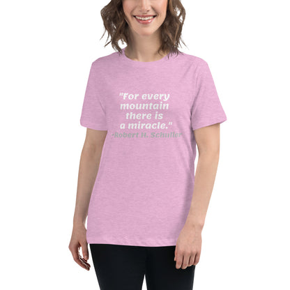 White For Every Mountain -- Womens Relaxed T Shirt