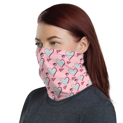 Blue Arrow Hearts - Neck Gaiter