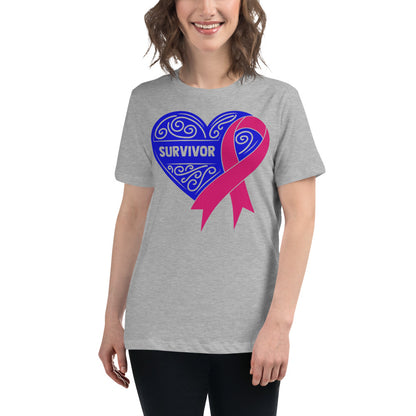 Survivor Royal Blue Breast Cancer -- Womens Relaxed T Shirt