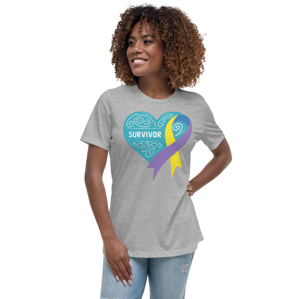 Survivor Teal Bladder Cancer -- Womens Relaxed T Shirt