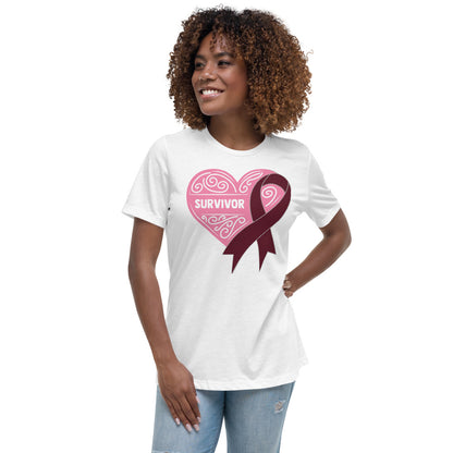 Survivor Pink Multiple Myeloma Cancer -- Womens Relaxed T Shirt