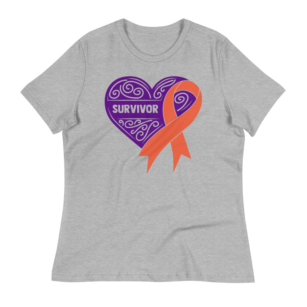 Survivor Purple Kidney Cancer -- Womens Relaxed T Shirt