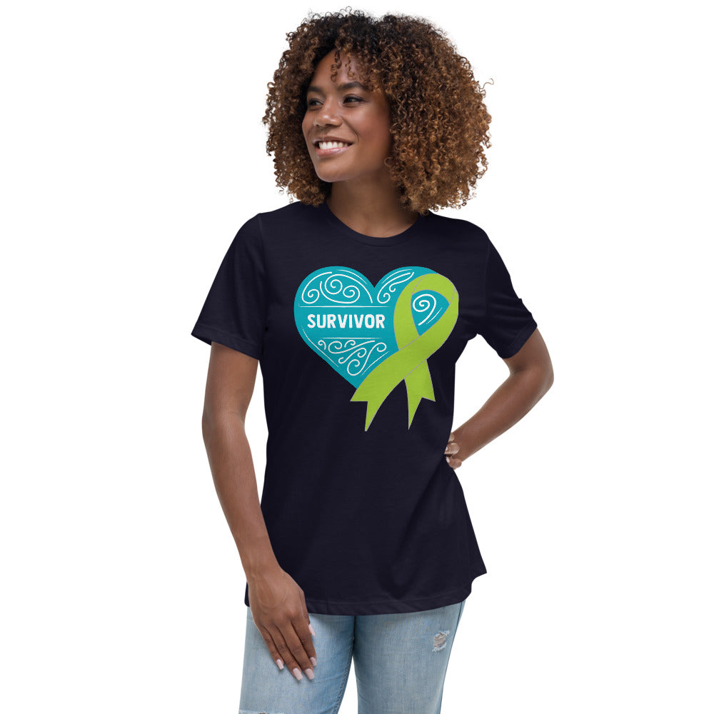 Survivor Teal Non Hodgkin Lymphoma Cancer -- Womens Relaxed T Shirt