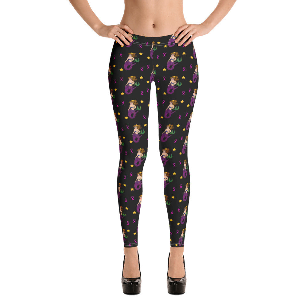 Breast Cancer Mermaid - Leggings