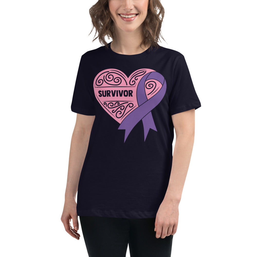 Survivor Pink All Cancers -- Womens Relaxed T Shirt