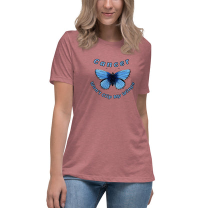 Cancer Won't Clip My Wings  - Women's Relaxed T-Shirt