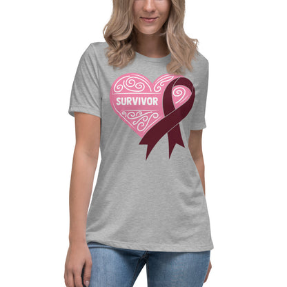 Survivor Pink Multiple Myeloma Cancer -- Womens Relaxed T Shirt