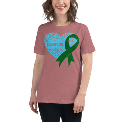 Survivor Blue Liver Cancer -- Womens Relaxed T Shirt