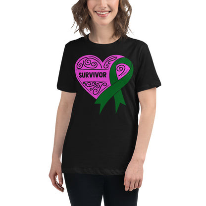 Survivor Pink Liver Cancer -- Womens Relaxed T Shirt