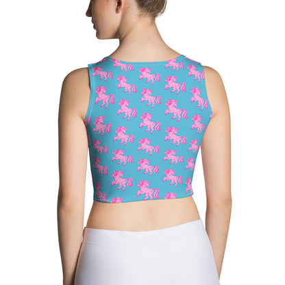 Pink Cancer Unicorn - Sublimation Cut & Sew Crop Top