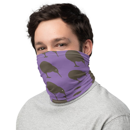 NZ Kiwi brown purple - Neck Gaiter