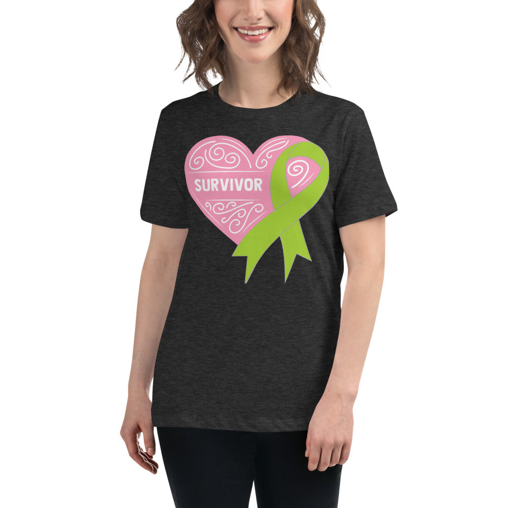 Survivor Pink Non Hodgkin Lymphoma Cancer -- Womens Relaxed T Shirt