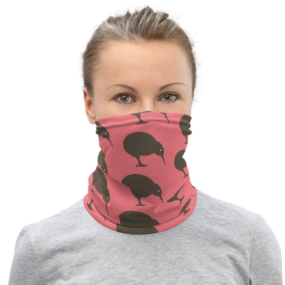 NZ Kiwi brown Pink - Neck Gaiter