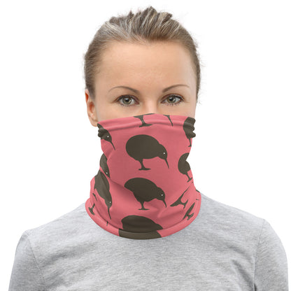 NZ Kiwi brown Pink - Neck Gaiter