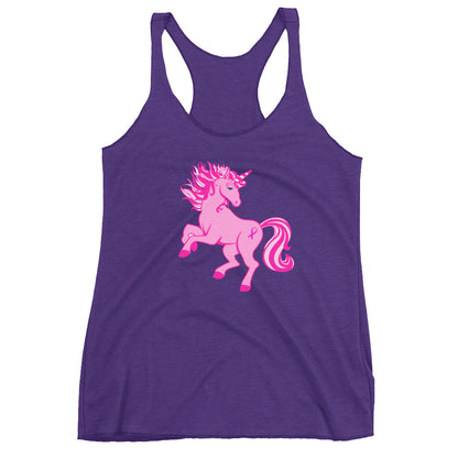 Pink Cancer Unicorn- Women's Racerback Tank