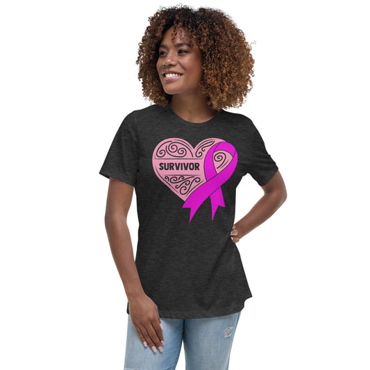 Survivor Soft Pink Breast Cancer -- Womens Relaxed T Shirt