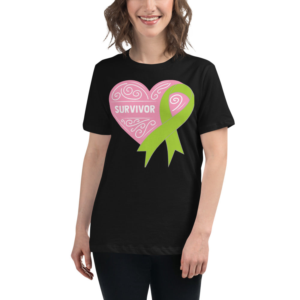 Survivor Pink Non Hodgkin Lymphoma Cancer -- Womens Relaxed T Shirt