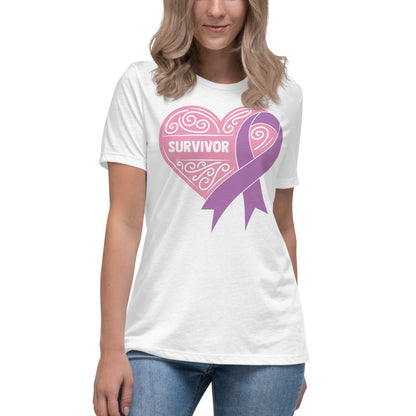 Survivor Soft Pink Pancreatic Cancer -- Womens Relaxed T Shirt