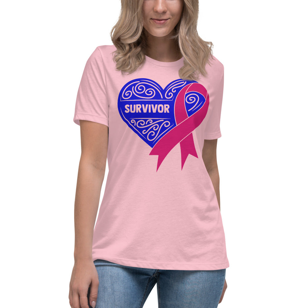 Survivor Royal Blue Breast Cancer -- Womens Relaxed T Shirt