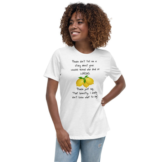 Lemons -  Womens Relaxed T Shirt