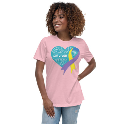 Survivor Teal Bladder Cancer -- Womens Relaxed T Shirt