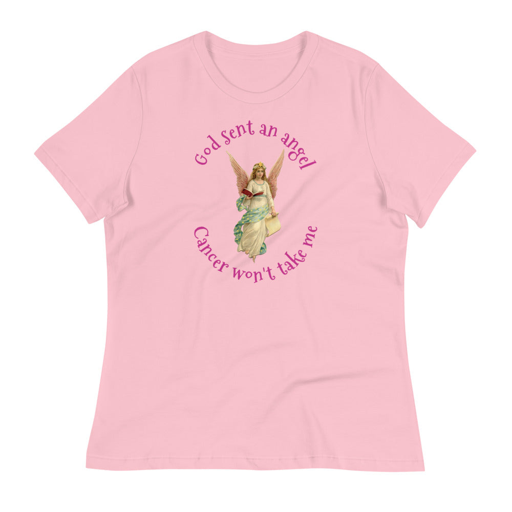 God sent an angel cancer won't take me - Women's Relaxed T-Shirt
