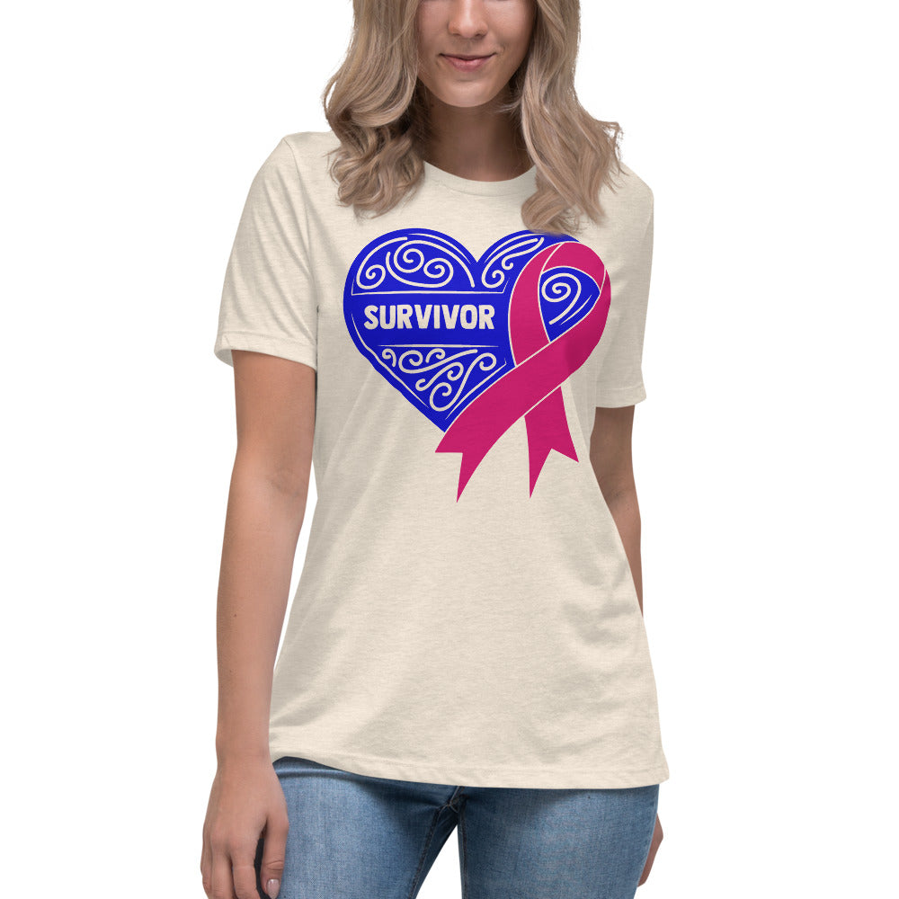 Survivor Royal Blue Breast Cancer -- Womens Relaxed T Shirt