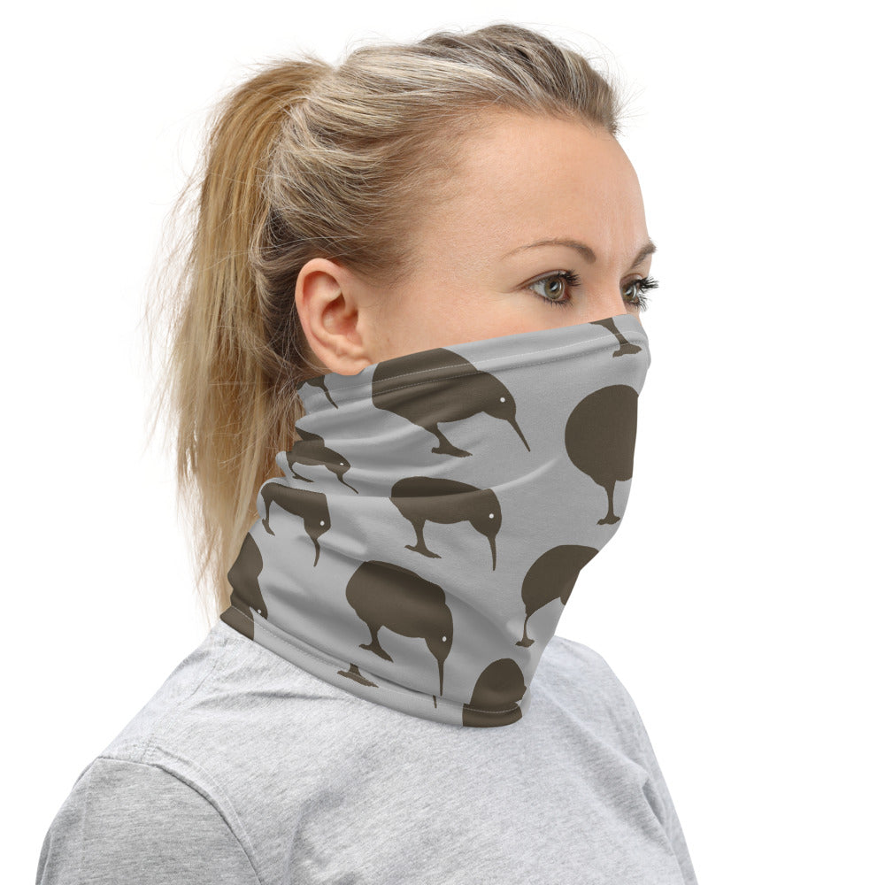 NZ Kiwi brown grey - Neck Gaiter