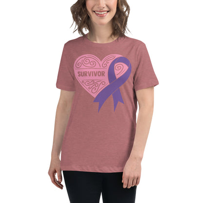 Survivor Pink All Cancers -- Womens Relaxed T Shirt