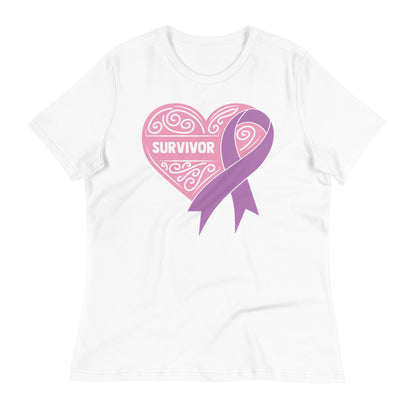 Survivor Soft Pink Pancreatic Cancer -- Womens Relaxed T Shirt