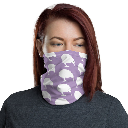 NZ Kiwi white Mauve - Neck Gaiter