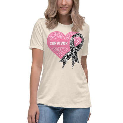 Survivor Pink Carcanoid Cancer -- Womens Relaxed T Shirt