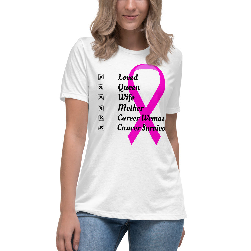 Who I am Cancer -  Womens Relaxed T Shirt