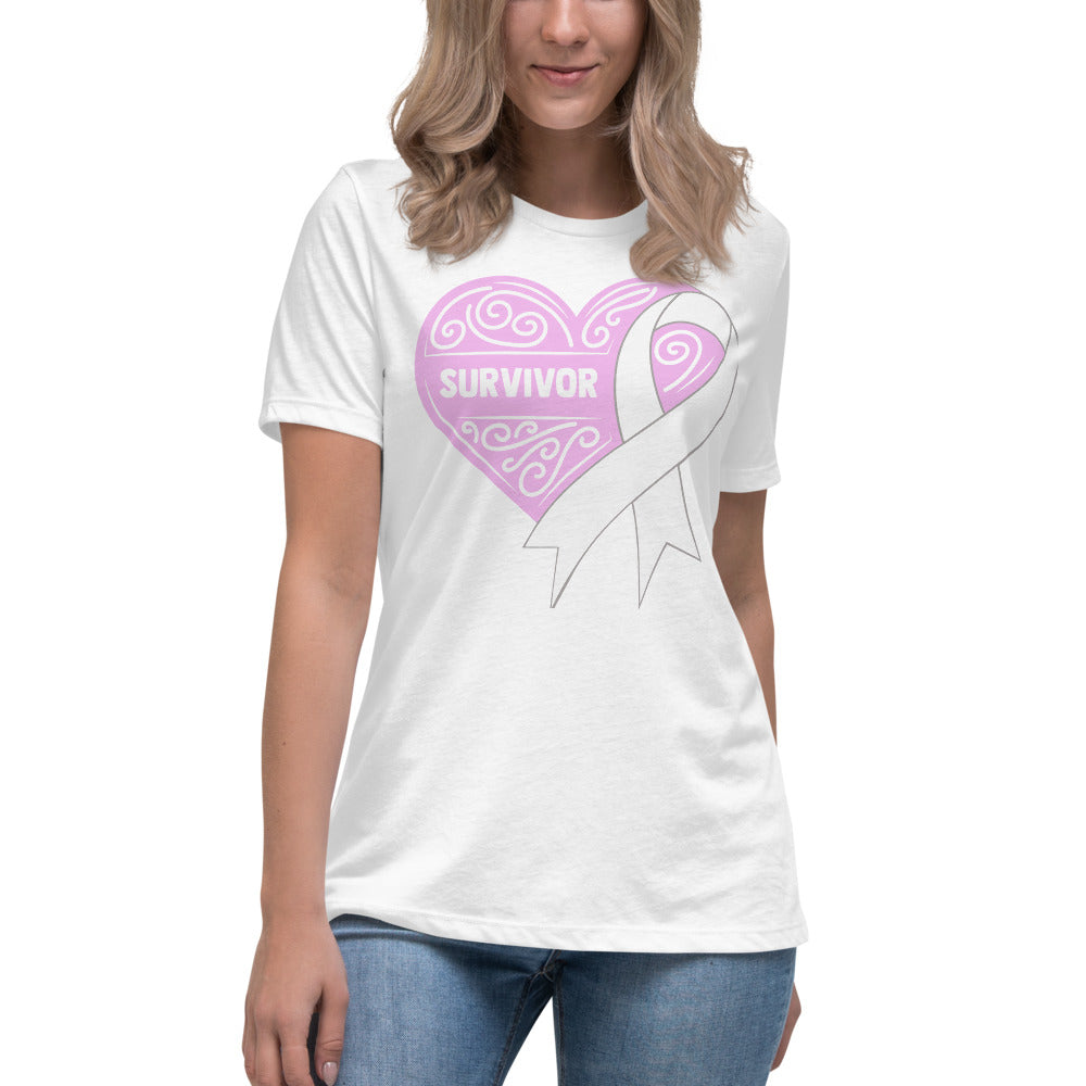 Survivor Pink Lung Cancer -- Womens Relaxed T Shirt