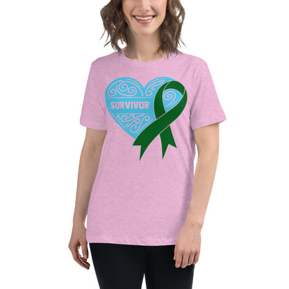 Survivor Blue Liver Cancer -- Womens Relaxed T Shirt