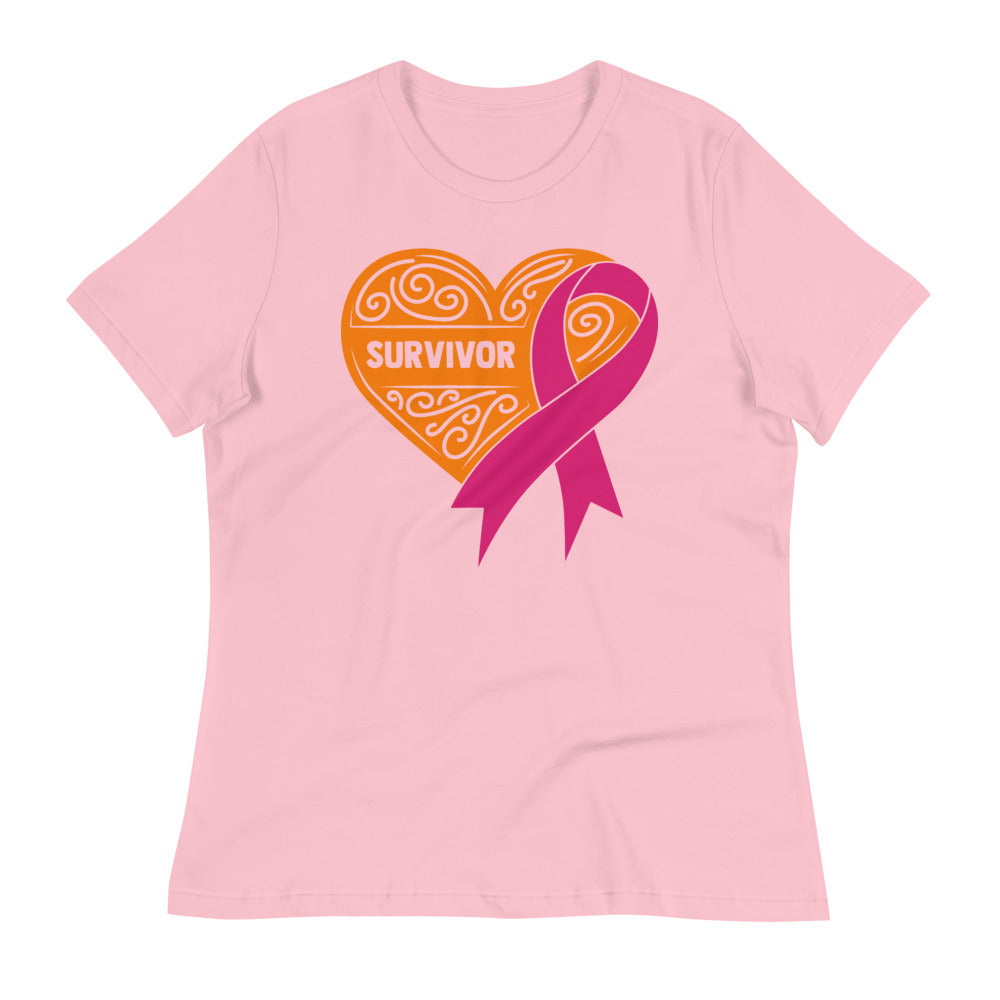 Survivor Orange Breast Cancer -- Womens Relaxed T Shirt