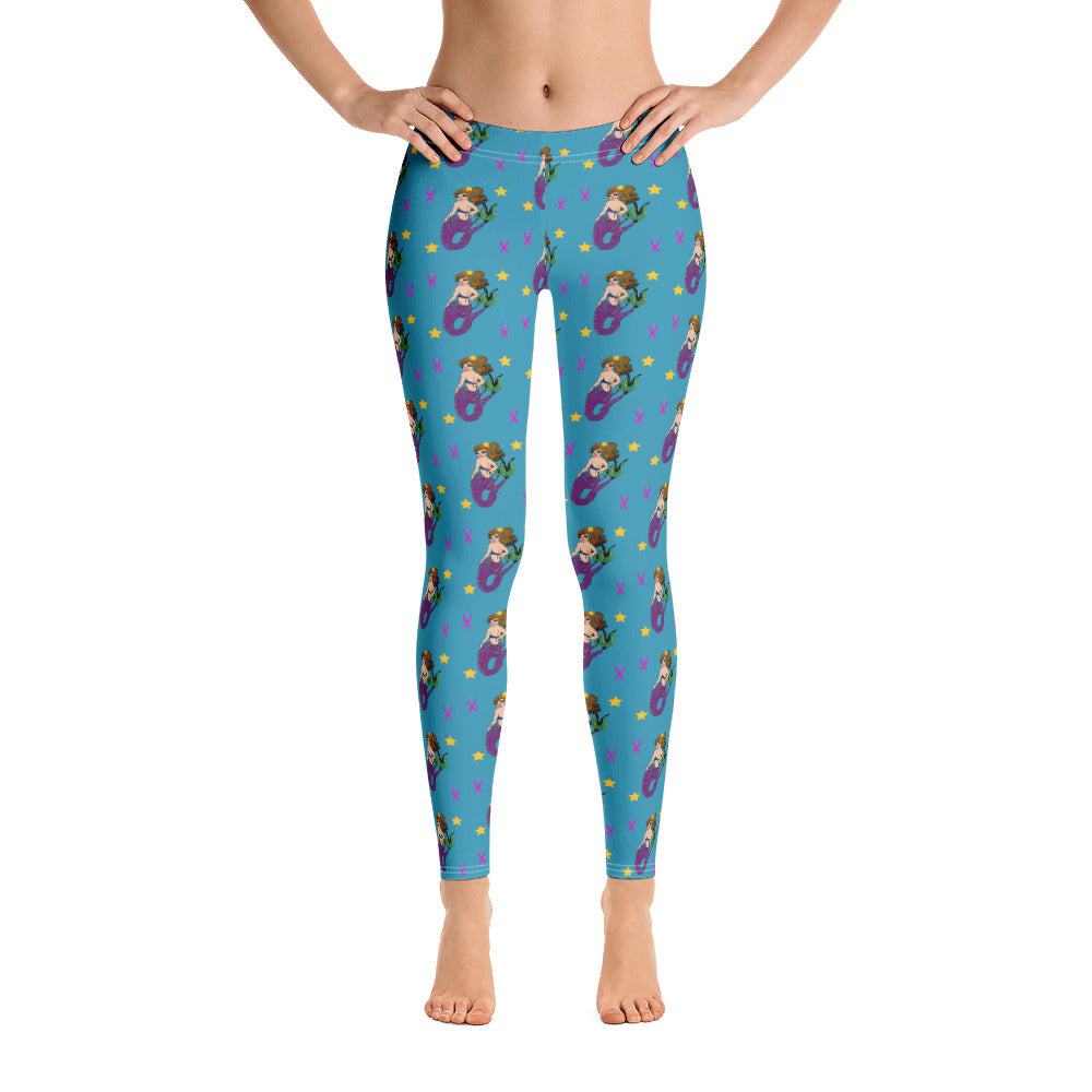 Breast Cancer Mermaid - Leggings