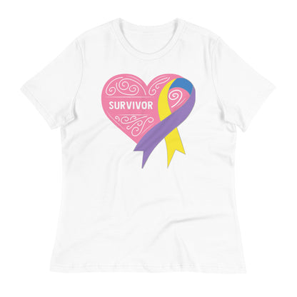 Survivor Pink Bladder Cancer -- Womens Relaxed T Shirt