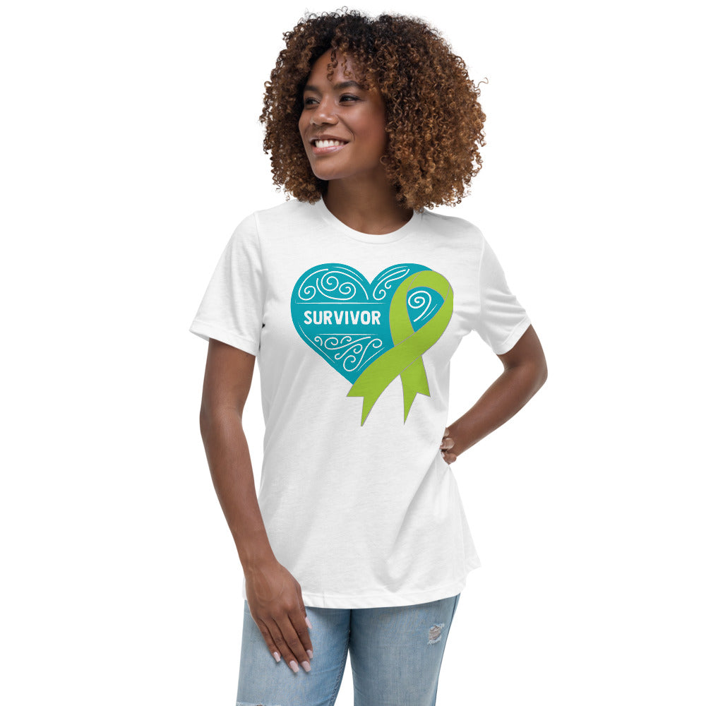 Survivor Teal Non Hodgkin Lymphoma Cancer -- Womens Relaxed T Shirt