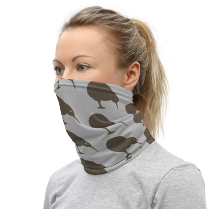 NZ Kiwi brown grey - Neck Gaiter