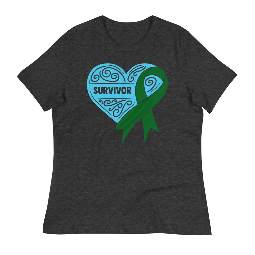 Survivor Blue Liver Cancer -- Womens Relaxed T Shirt