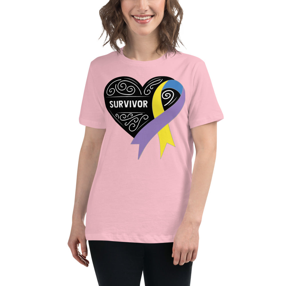 Survivor Black Bladder Cancer -- Womens Relaxed T Shirt