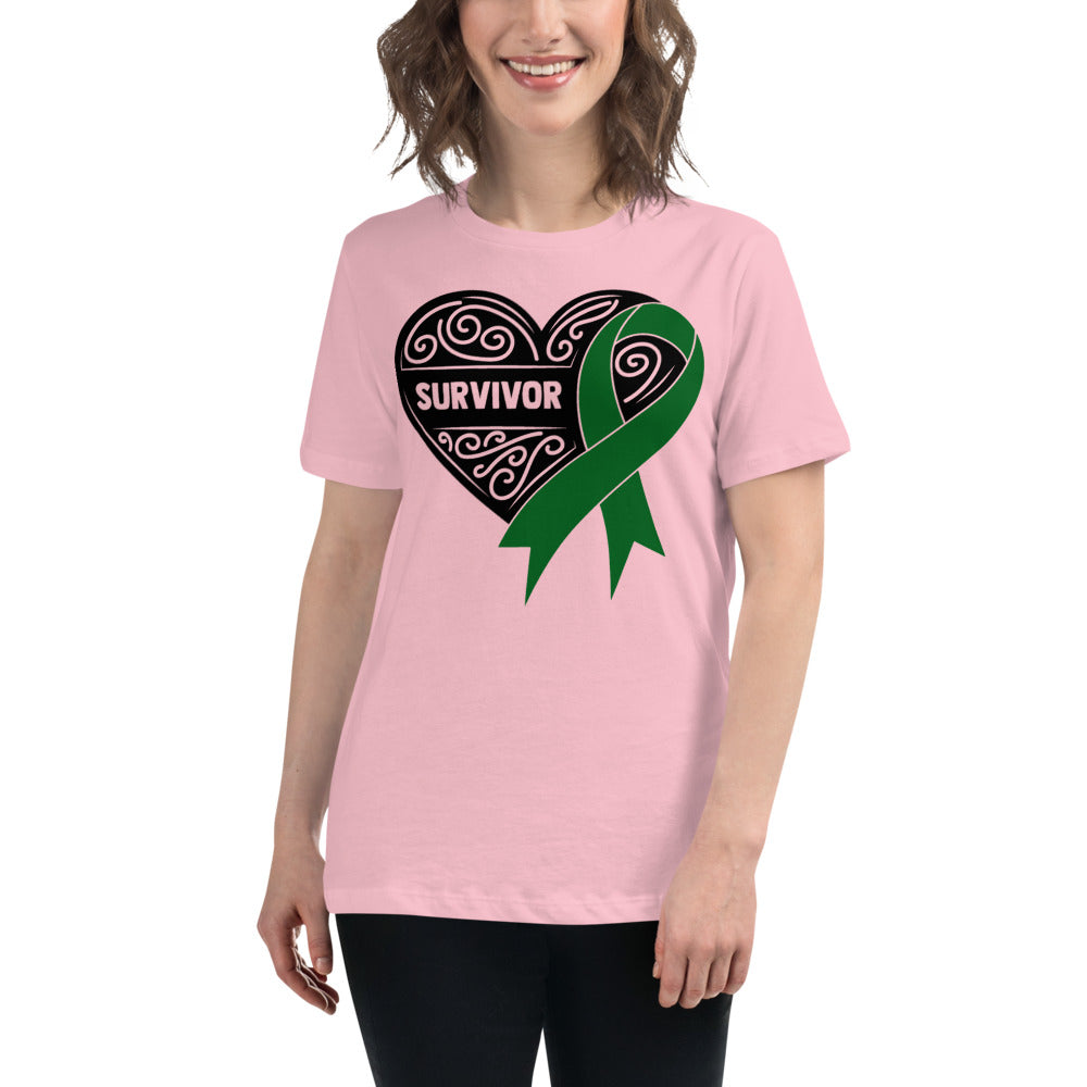 Survivor Black Liver Cancer -- Womens Relaxed T Shirt