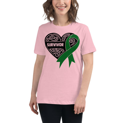 Survivor Black Liver Cancer -- Womens Relaxed T Shirt