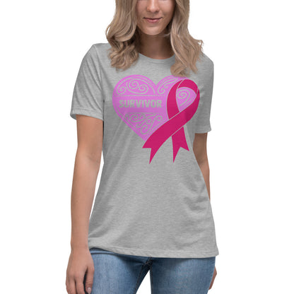 Survivor Pink Breast Cancer -- Womens Relaxed T Shirt