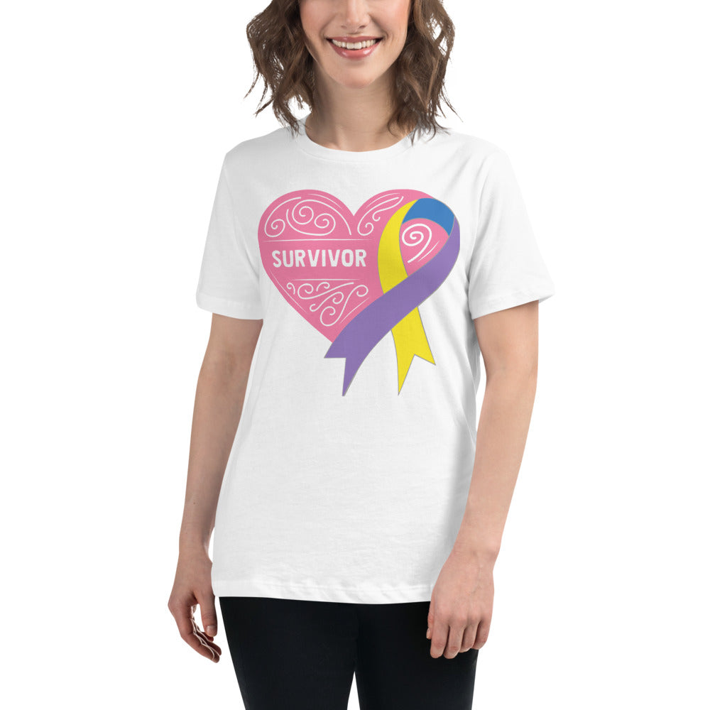 Survivor Pink Bladder Cancer -- Womens Relaxed T Shirt